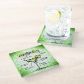 マルガリタドリンクレシピ ガラスコースター (アングル)