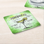 マルガリタドリンクレシピ スクエアペーパーコースター (アングル)