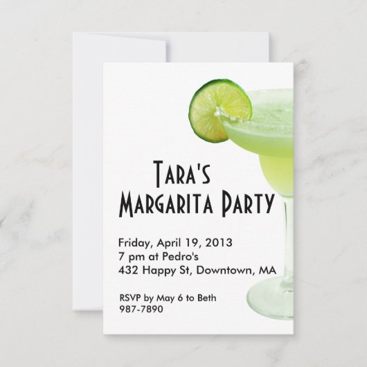 マルガリタパーティの招待状 招待状 (正面)
