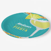 マルガリタフィエスタバースデーパーティーターコイズオレンジ ペーパープレート (アングル)