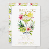 マルガリタフィエスタフローラレッツフィエスタブライダルシャワー 招待状 (正面/裏面)