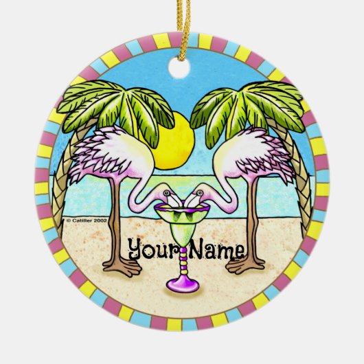 マルガリタフラミンゴオーナメント セラミックオーナメント (正面)