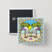 マルガリタフラミンゴ 缶バッジ (正面&裏面)