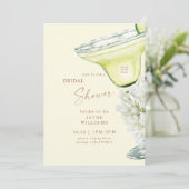 マルガリタホワイトアジランジーズイエローブライダルシャワー 招待状 (スタンド正面)