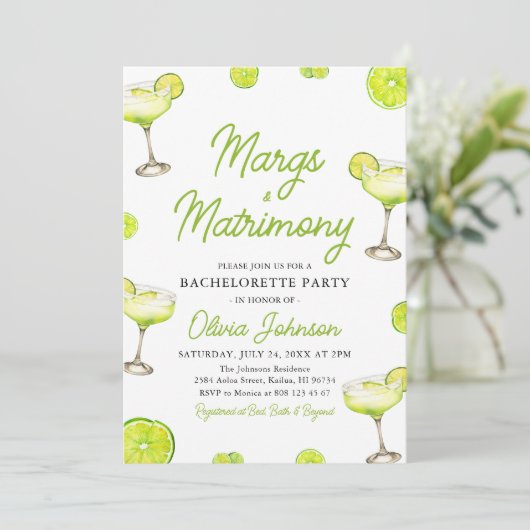 マルガリタマルクス&マトリモニーカクテルバチェロレッテ 招待状 (スタンド正面)