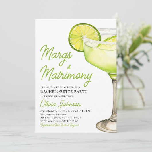 マルガリタマルクス&マトリモニーカクテルバチェロレッテ 招待状 (スタンド正面)