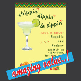 マルガリタメキシカンフィエスタカップルのシャワー 招待状