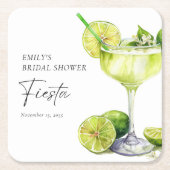 マルガリタメキシカンフィエスタブライダルシャワー スクエアペーパーコースター (正面)