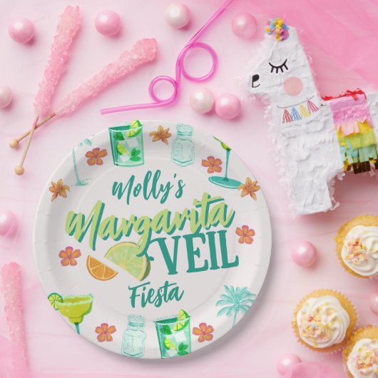 マルガリタヴェール図解入りの、写真付きのバチェロレッテ ペーパープレート (パーティー)