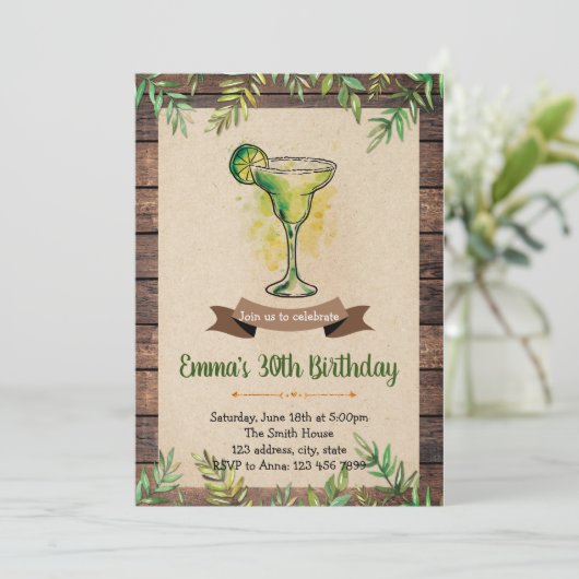 マルガリタ祭りの誕生日パーティーの招待 招待状 (スタンド正面)