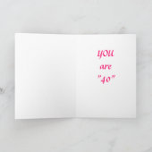 マルガリタ「40TH」誕生日の希望 カード (内部)