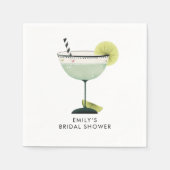 マルガリータお洒落カクテルネームブライダルシャワー スタンダードカクテルナプキン (正面)