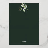 マルガリータとミストレトーカクテルパーティー金ゴールド 箔招待状 (裏面)