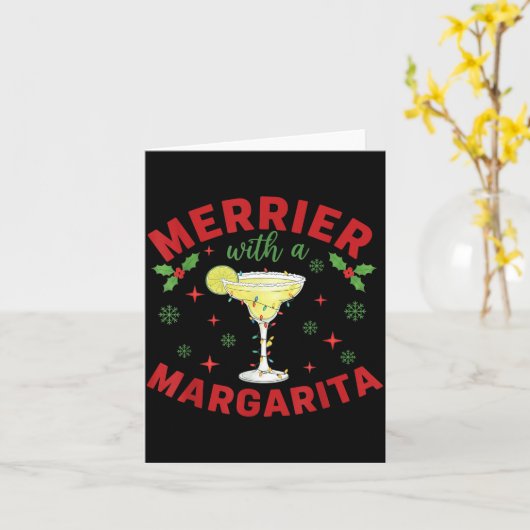 マルガリータと一緒にもっと楽しいクリスマス カード (黄色い花)