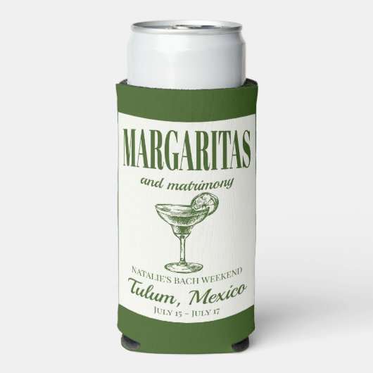 マルガリータと結婚ソーシャルカクテルの旅程 スリム缶クーラー (Seltzer正面)