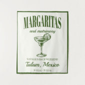 マルガリータと結婚ソーシャルカクテルの旅程 タペストリー (正面)