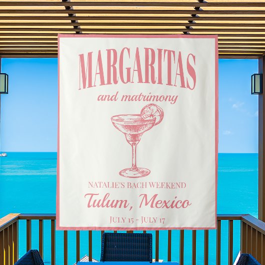 マルガリータと結婚ソーシャルカクテルの旅程 タペストリー