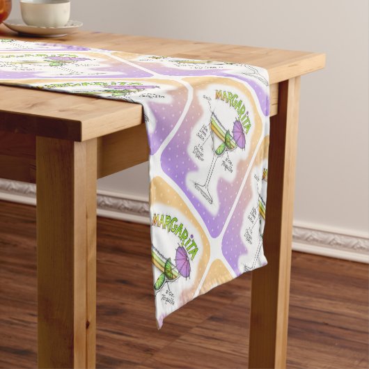 マルガリータのレシピのカクテルの芸術 ショートテーブルランナー (インサイチュ)