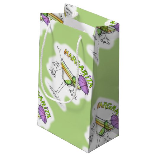 マルガリータのレシピのカクテルの芸術 スモールペーパーバッグ (裏面アングル)