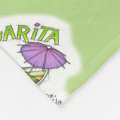 マルガリータのレシピのカクテルの芸術 フリースブランケット (角)