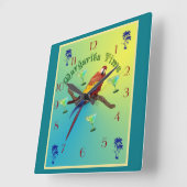 マルガリータの時間 スクエア壁時計 (傾斜)