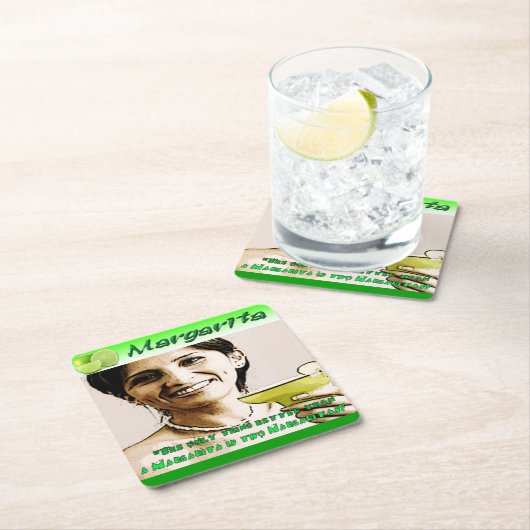 マルガリータの飲み物のコースター スクエアペーパーコースター (インサイチュ)