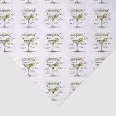 マルガリータの飲み物のレシピのデザイン 薄葉紙 (詳細)