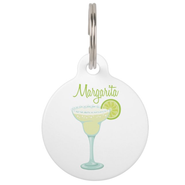 マルガリータの飲み物 ペット　ネームタグ (正面)