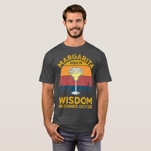 マルガリータは来人の知恵おもしろいを得る Tシャツ (正面フル)