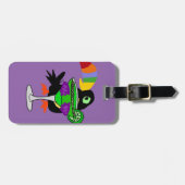 マルガリータを飲んでいるToucanのアートでおもしろいな鳥 ラゲッジタグ (正面横)