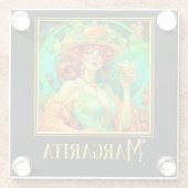 マルガリータアールヌーボー ガラスコースター (裏面)