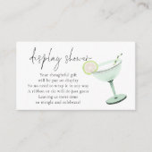 マルガリータカクテルブライダルディスプレイシャワー エンクロージャーカード (正面)