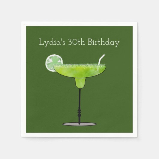 マルガリータカクテルペーパーナプキン スタンダードカクテルナプキン (正面)