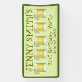 マルガリータカクテル21歳の誕生日バチェロレッテ 横断幕 (縦)