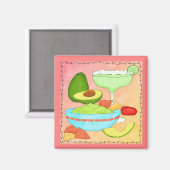 マルガリータカラフルグアカモールおもしろい祝 マグネット (正面/裏面)