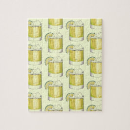 マルガリータサマーカクテルミックスドリンクライムグリーン ジグソーパズル