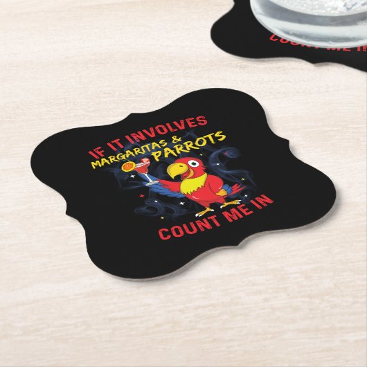 マルガリータス&パロット ペーパーコースター (アングル)