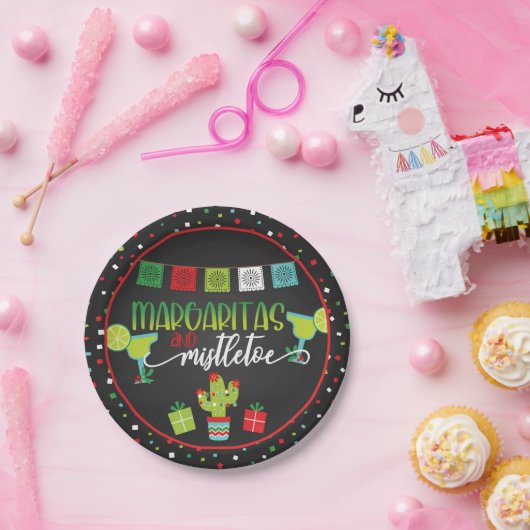 マルガリータス&ミスレトークリスマスパーティープレート ペーパープレート (パーティー)
