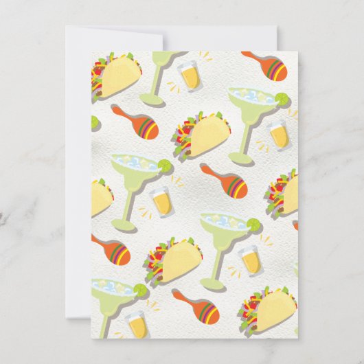 マルガリータズマトリモンスメキシカンフィエスタブライダルシャワー 招待状 (裏面)