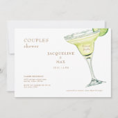 マルガリータテキサス州スタイルカップルウェディングシャワー 招待状 (正面)