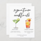 マルガリータテキーラ結婚サンライズのカクテルメニュー (正面/裏面)
