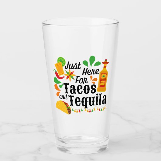マルガリータバーグラスJust Here for Tacos & Tequila タンブラーグラス (正面)