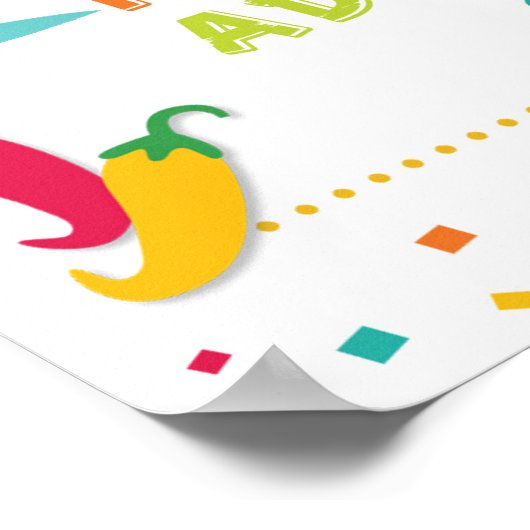 マルガリータバーサイン – フィエスタ – 白い背景 ポスター (角)