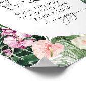 マルガリータバートロピカル葉ブライダルシャワーポスター ポスター (角)