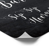 マルガリータバー結婚サインのポスターの黒板 ポスター (角)