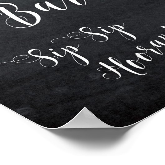 マルガリータバー結婚サインのポスターの黒板 ポスター (角)