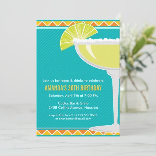 マルガリータパーティの招待状 招待状 (スタンド正面)