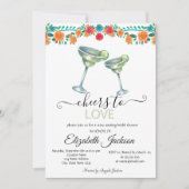 マルガリータフラワーズメキシカンフィエスタブライダルシャワー 招待状 (正面)