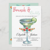 マルガリータフラワーズメキシコブライダルシャワー 招待状 (正面/裏面)