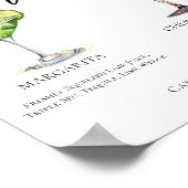 マルガリータフランスのさくらんぼ75結婚さんのカクテルメニュー ポスター (角)